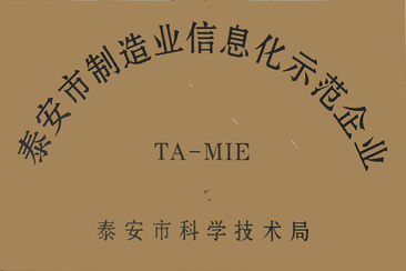 泰安市制造业信息化示范企业